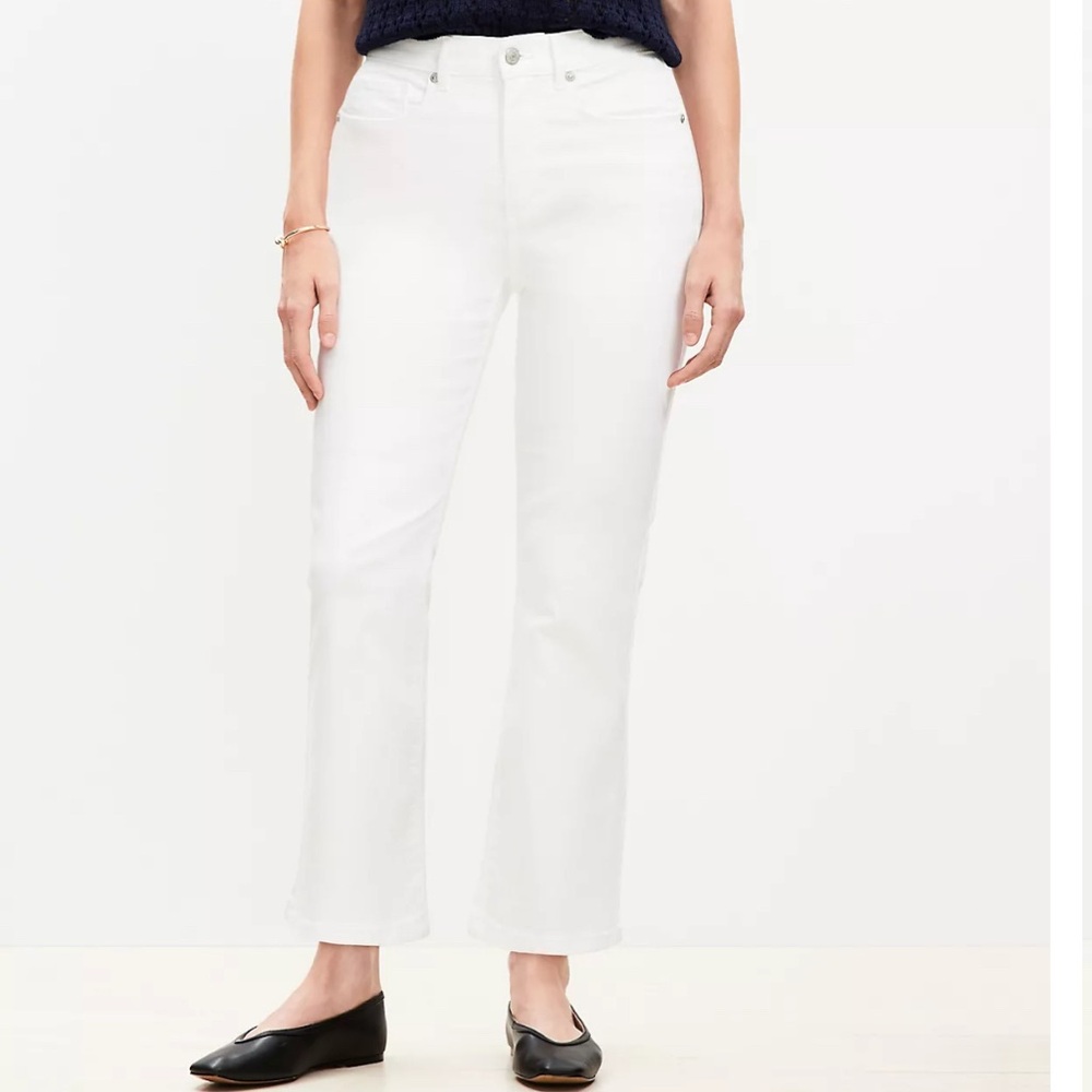 Ann Taylor Loft Curvy High Rise Kick Crop Jeans